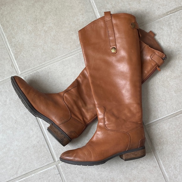 Sam Edelman Shoes - Sam Edelman Penny Tan Leather Knee-High Boots